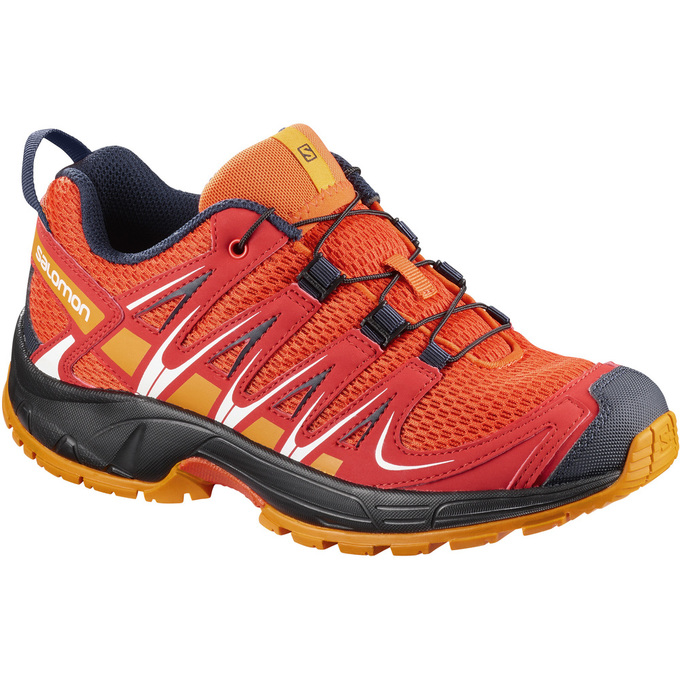 Salomon Israel XA PRO 3D J - Kids Trail Running Shoes - Orange/Black (GEOT-81469)